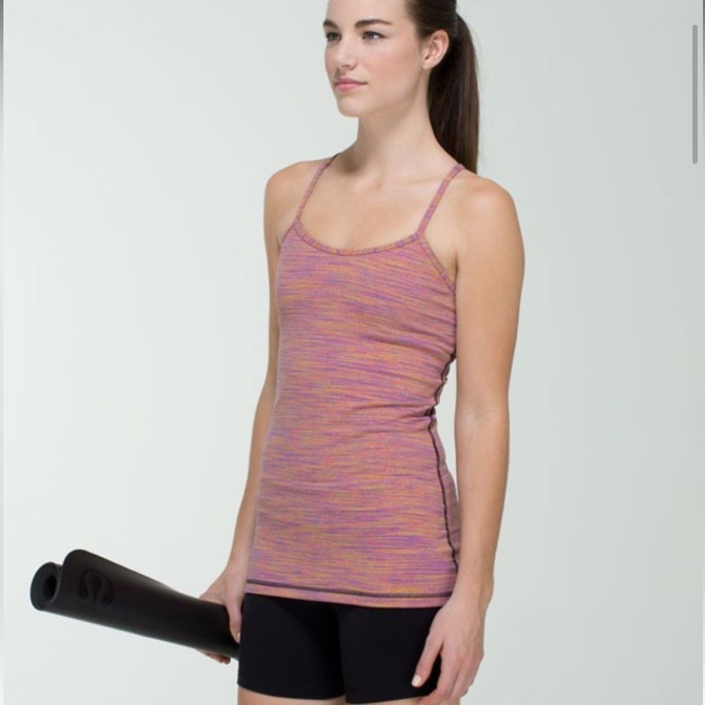 Lululemon Power Y Yoga Racerback Tank “Wee Are From Space Vintage Pink “ Size 6